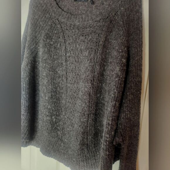 Daisy Fuentes XL Charcoal Heater WOOLBlend Knitted Lngslv Women's Sweater Poncho - Picture 8 of 8